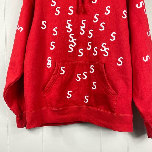 Authentic Supreme Red S Logo Hoodie Medium - Picture 4 of 10